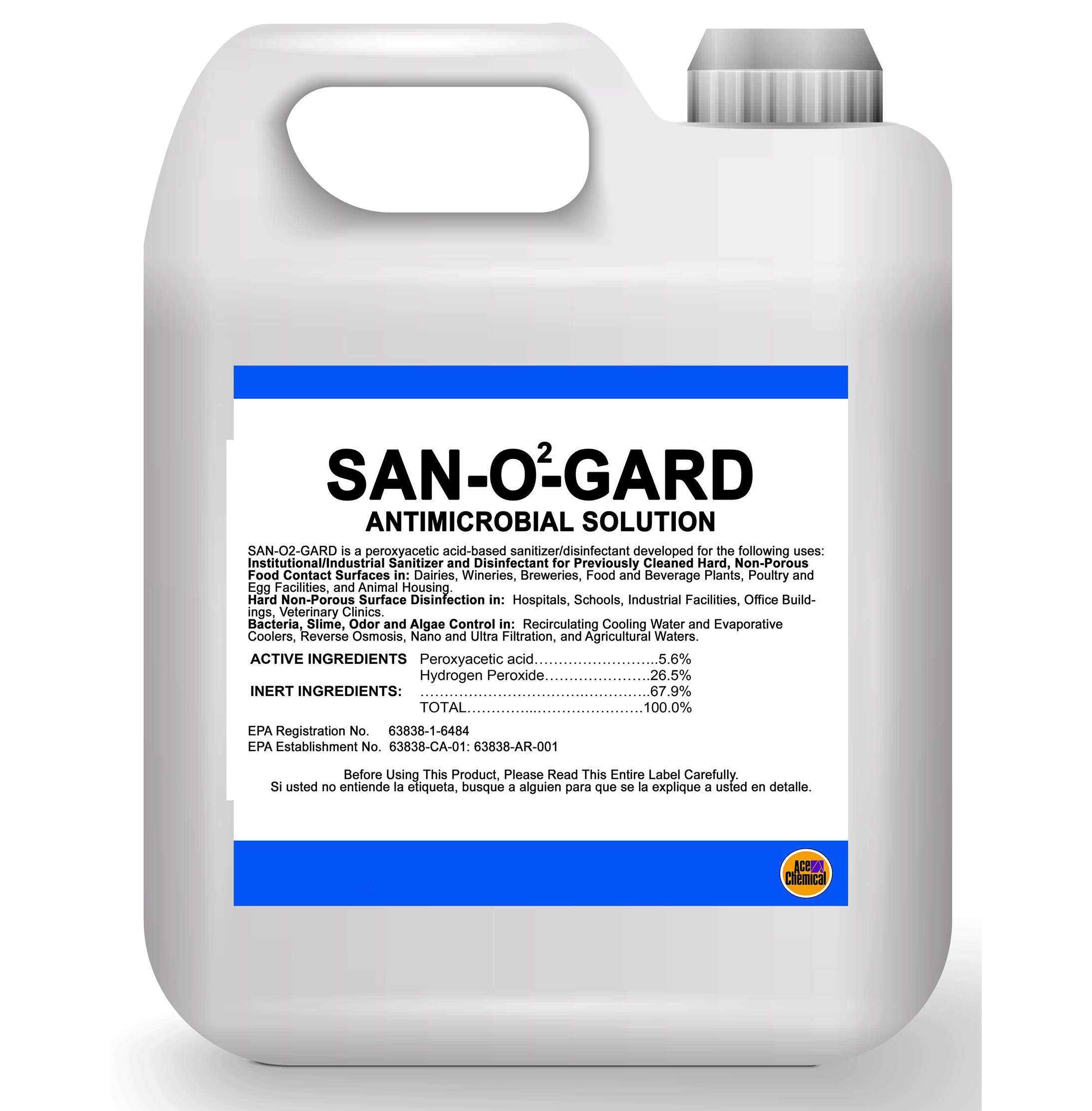 SAN-O2-GARD - Peroxyacetic Acid Sanitizer - Brew City Solutions